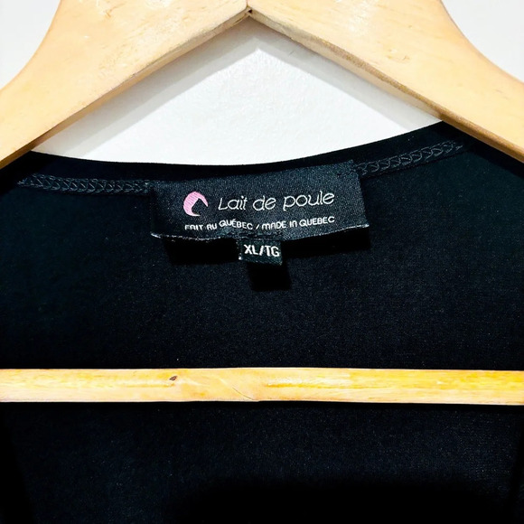 🌼 NWOT 🌼 LAIT DE POULE Black wrap top - Picture 7 of 8